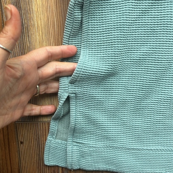 Athleta Women's Coaster Luxe Waffle Hoodie Minimalistic Blue Pullover Size M - Picture 5 of 11